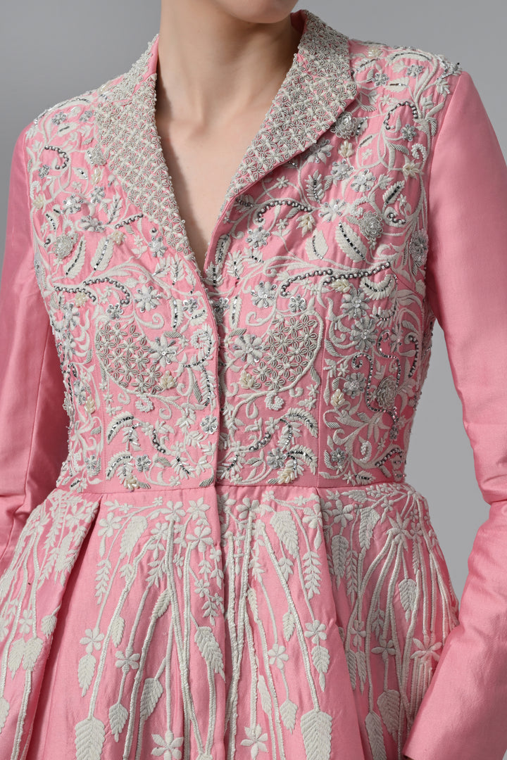 Pleated Jacket Gown