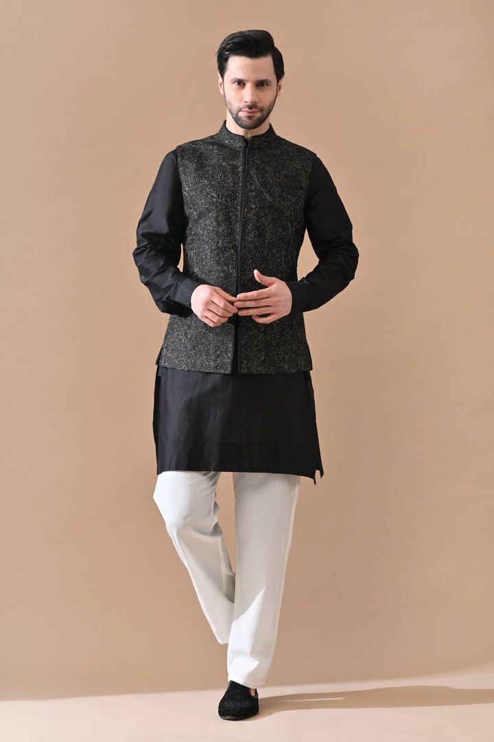 Waistcoat With Kurta Set