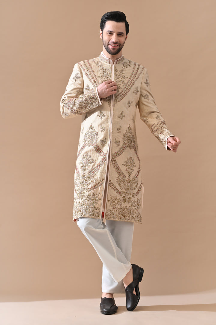 Antique Gold Maharaja Sherwani