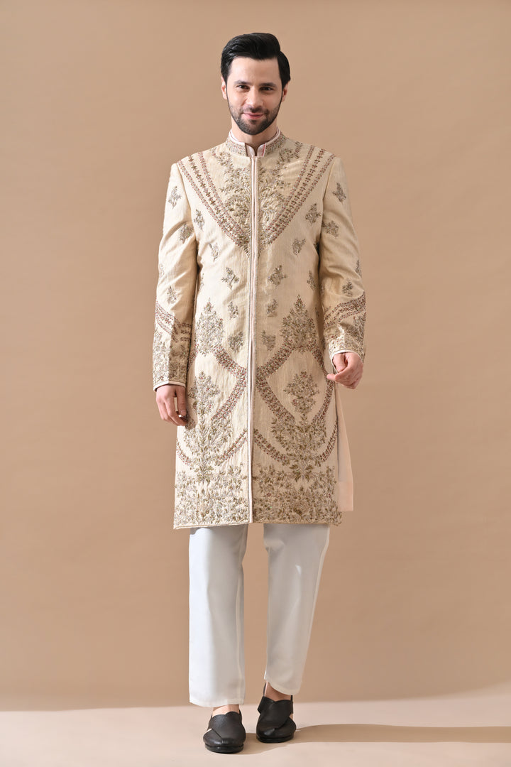 Antique Gold Maharaja Sherwani