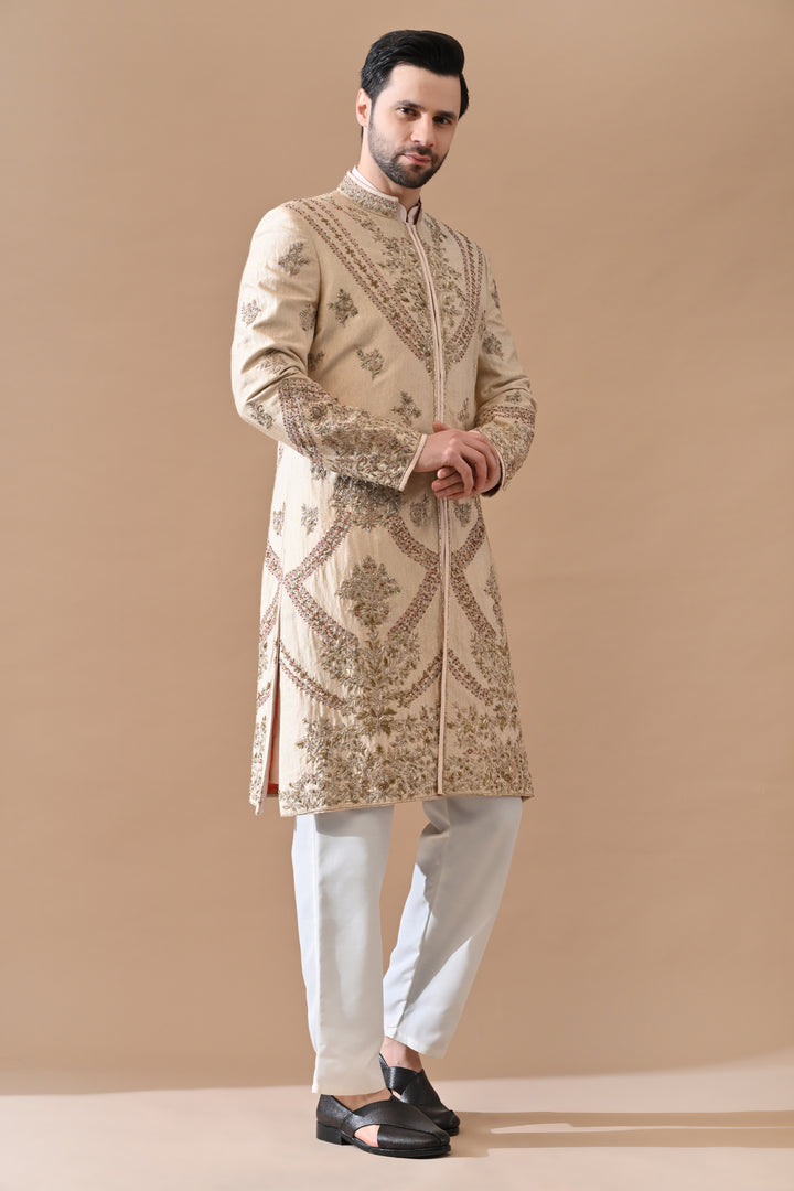 Antique Gold Maharaja Sherwani