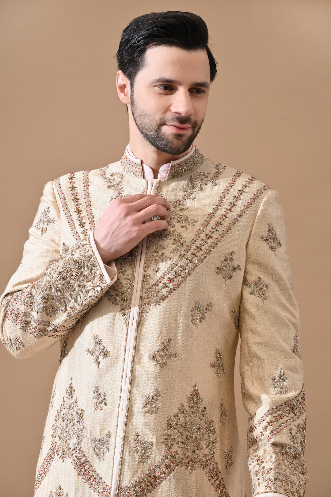 Antique Gold Maharaja Sherwani