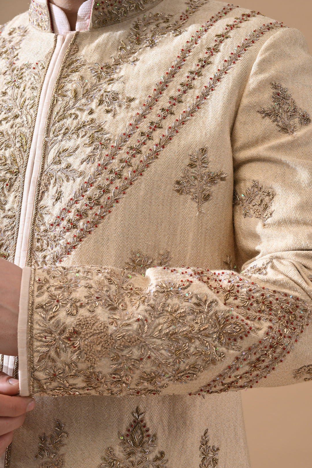 Antique Gold Maharaja Sherwani