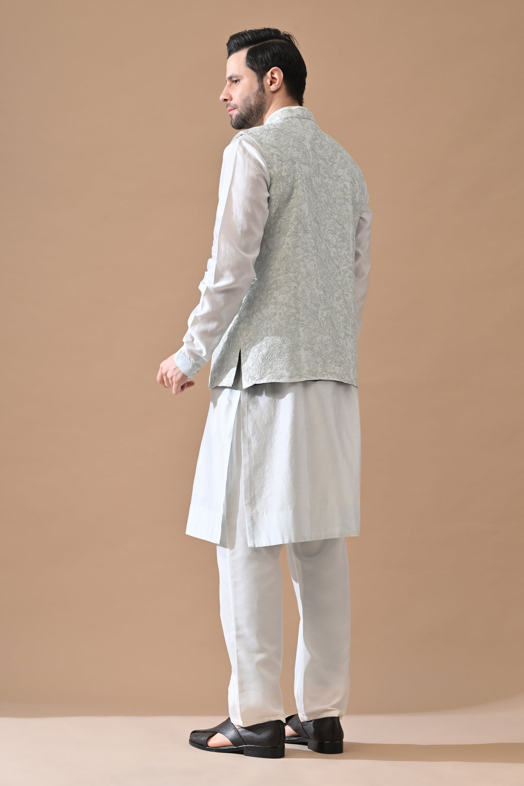 Mint Waistcoat With Tonal Finish