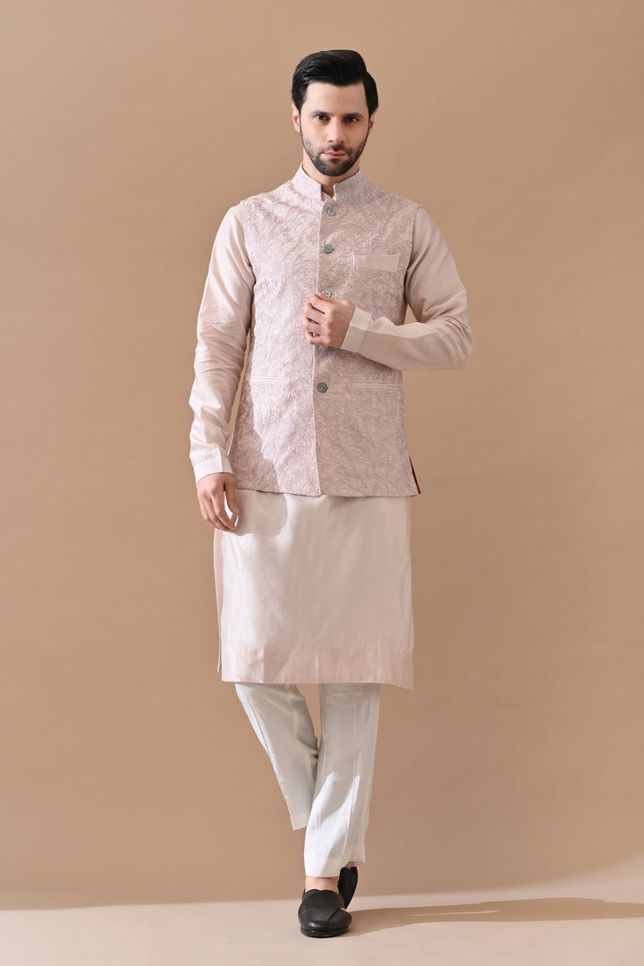 Powder Pink Classic Waistcoat Set