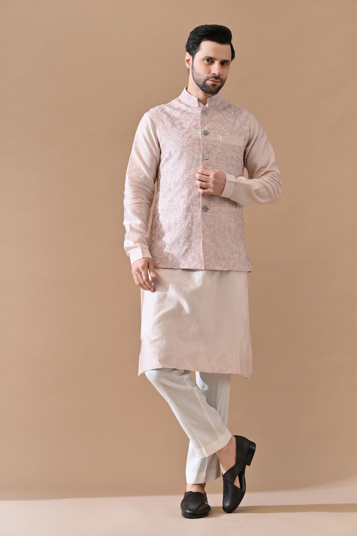 Powder Pink Classic Waistcoat Set