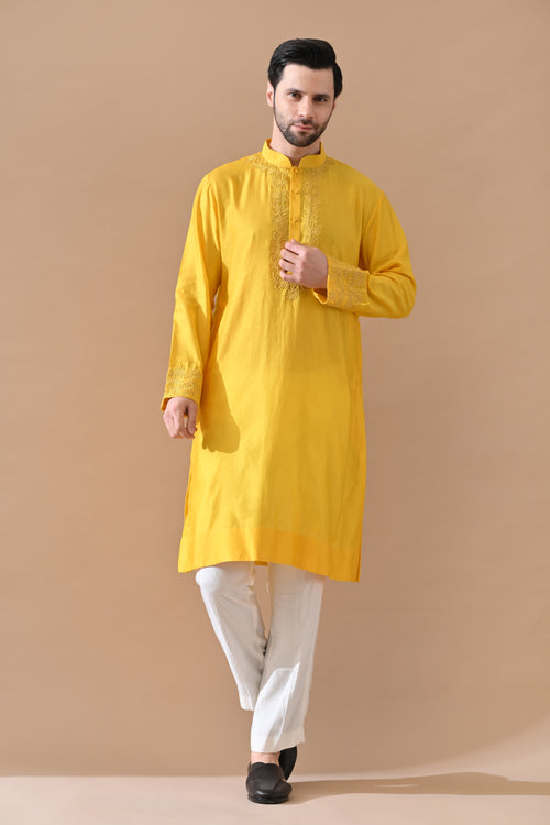 Sunshine Yellow Classic Kurta