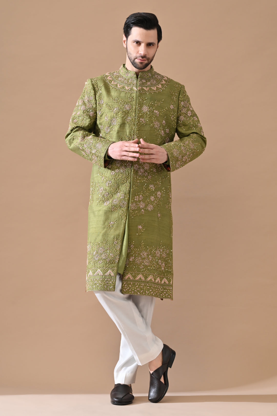 Zaitoon Classic Embroidered Sherwani