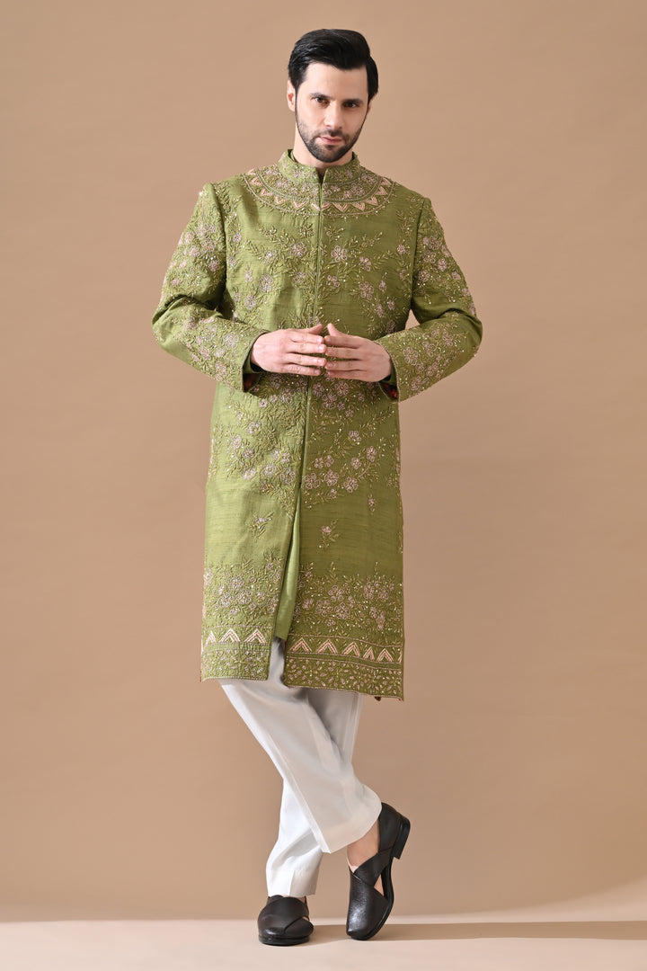 Zaitoon Classic Embroidered Sherwani