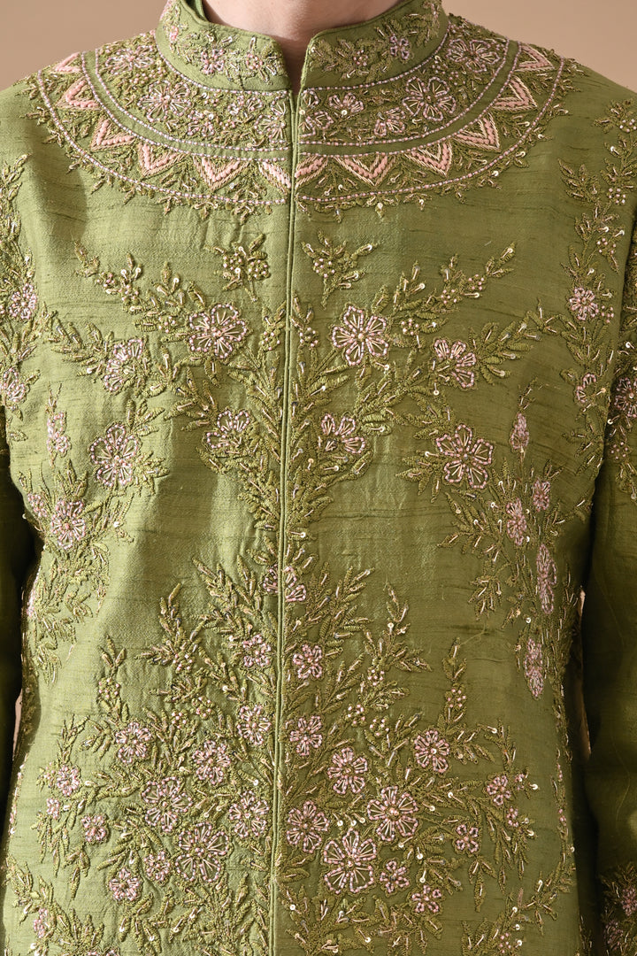 Zaitoon Classic Embroidered Sherwani