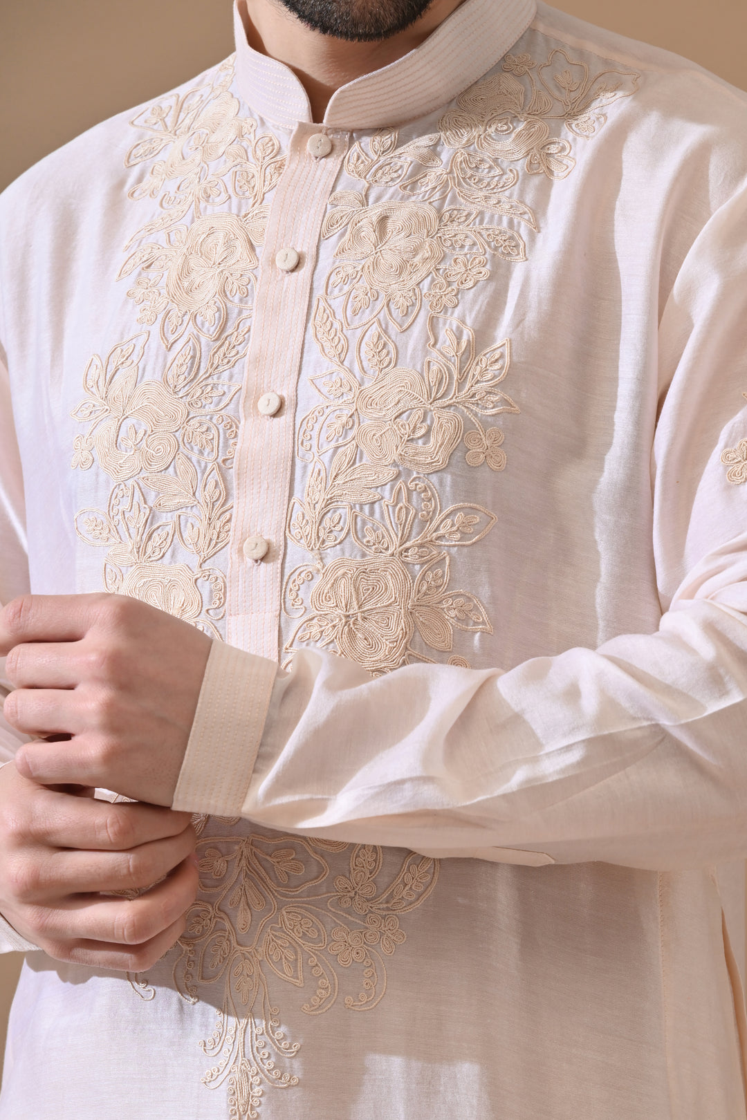 Darbar Soft Pink Embroidered Kurta