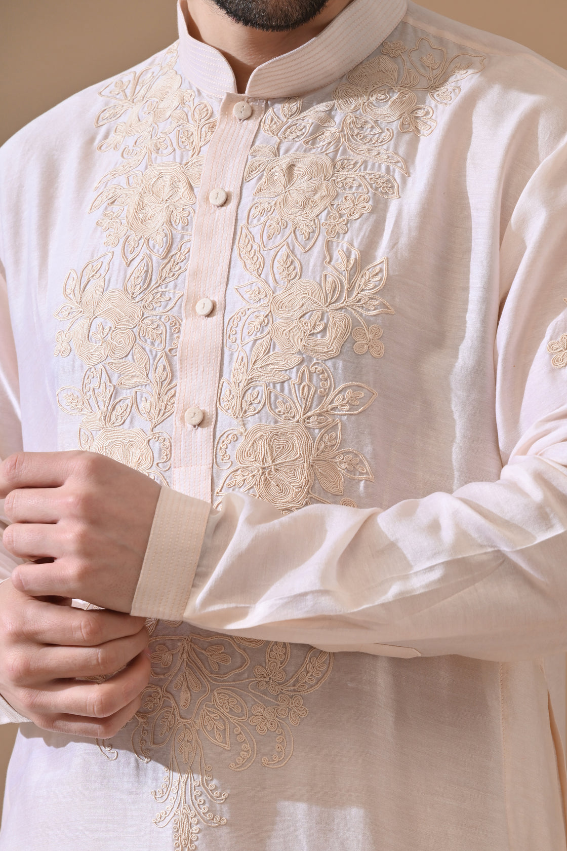 Darbar Soft pink Embroidered Kurta