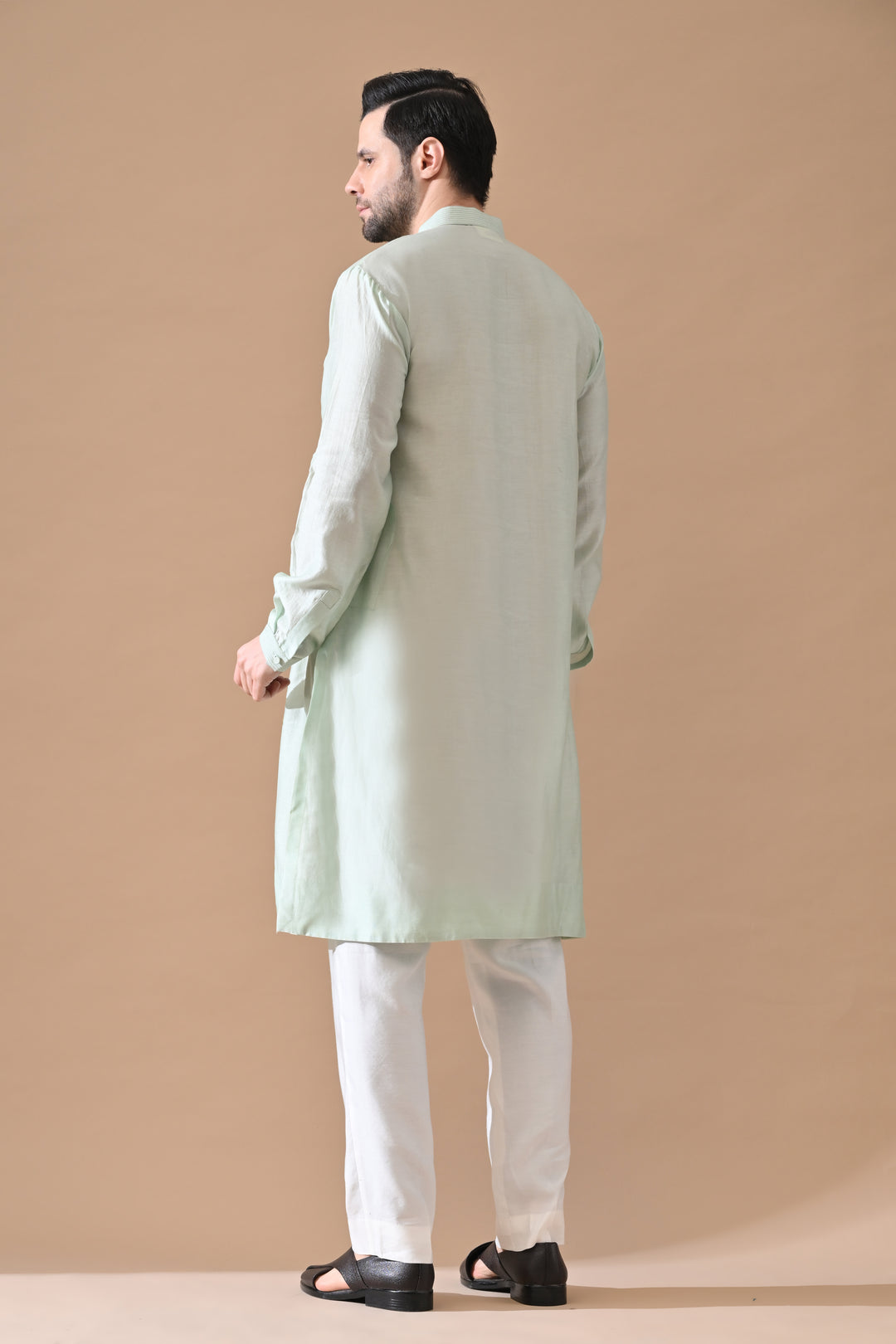 Pista Kurta Set With Tonal Embroidery