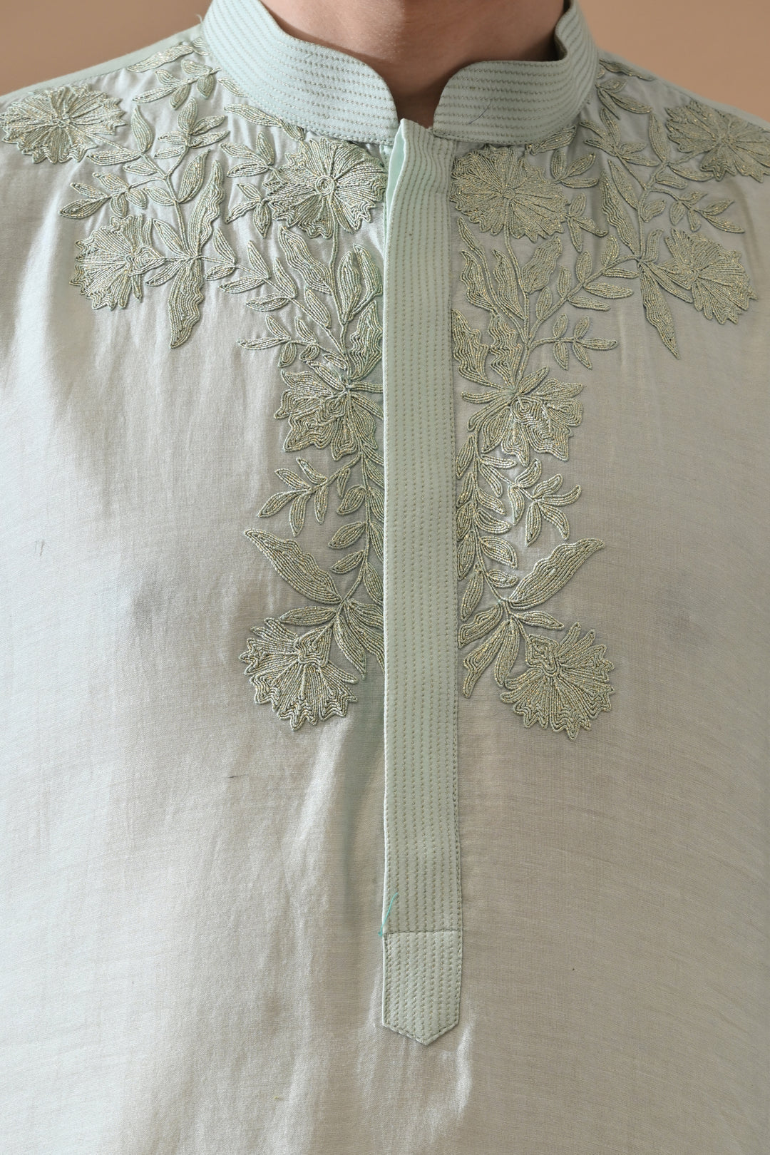 Pista Kurta Set With Tonal Embroidery