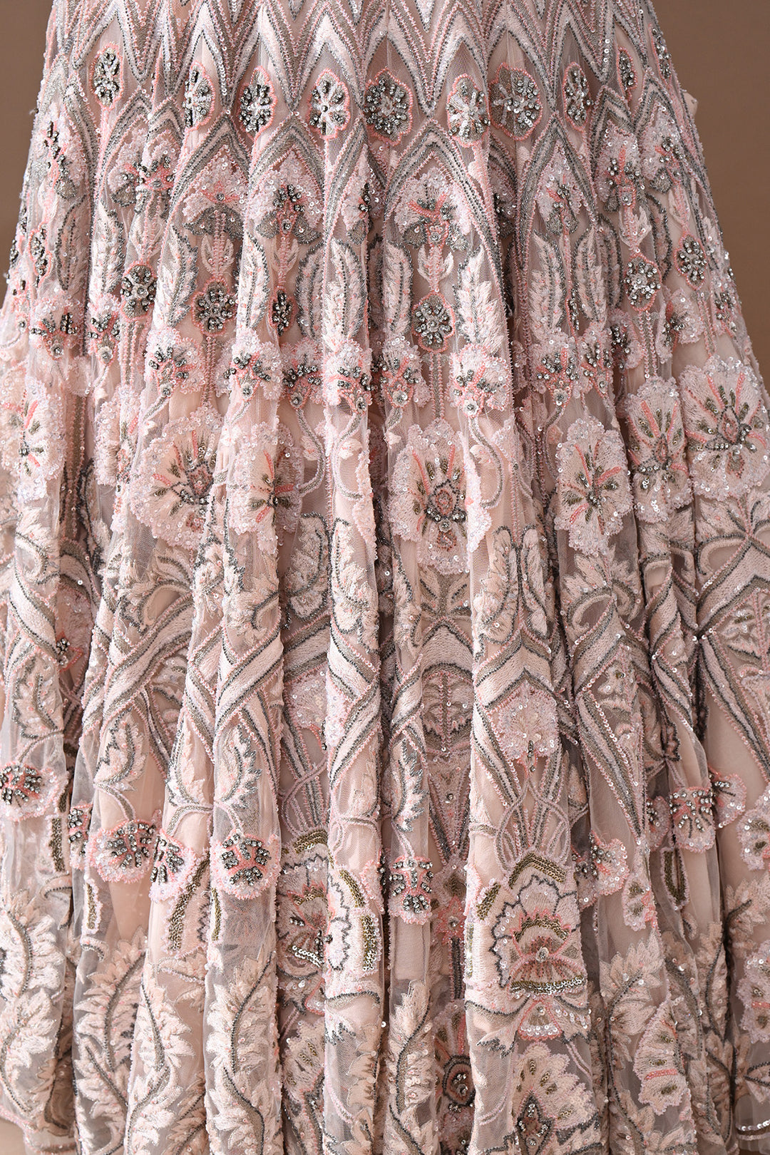 Blush Pink Hand Embroidered Lehenga Set