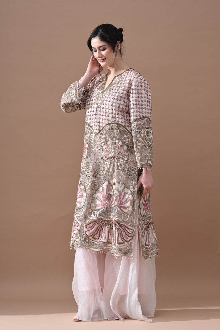 Ivory Blush Floral Suit Set