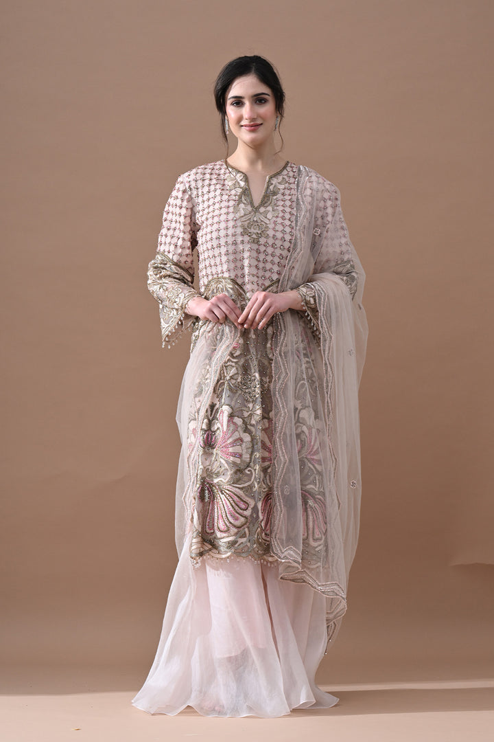 Ivory Blush Floral Suit Set