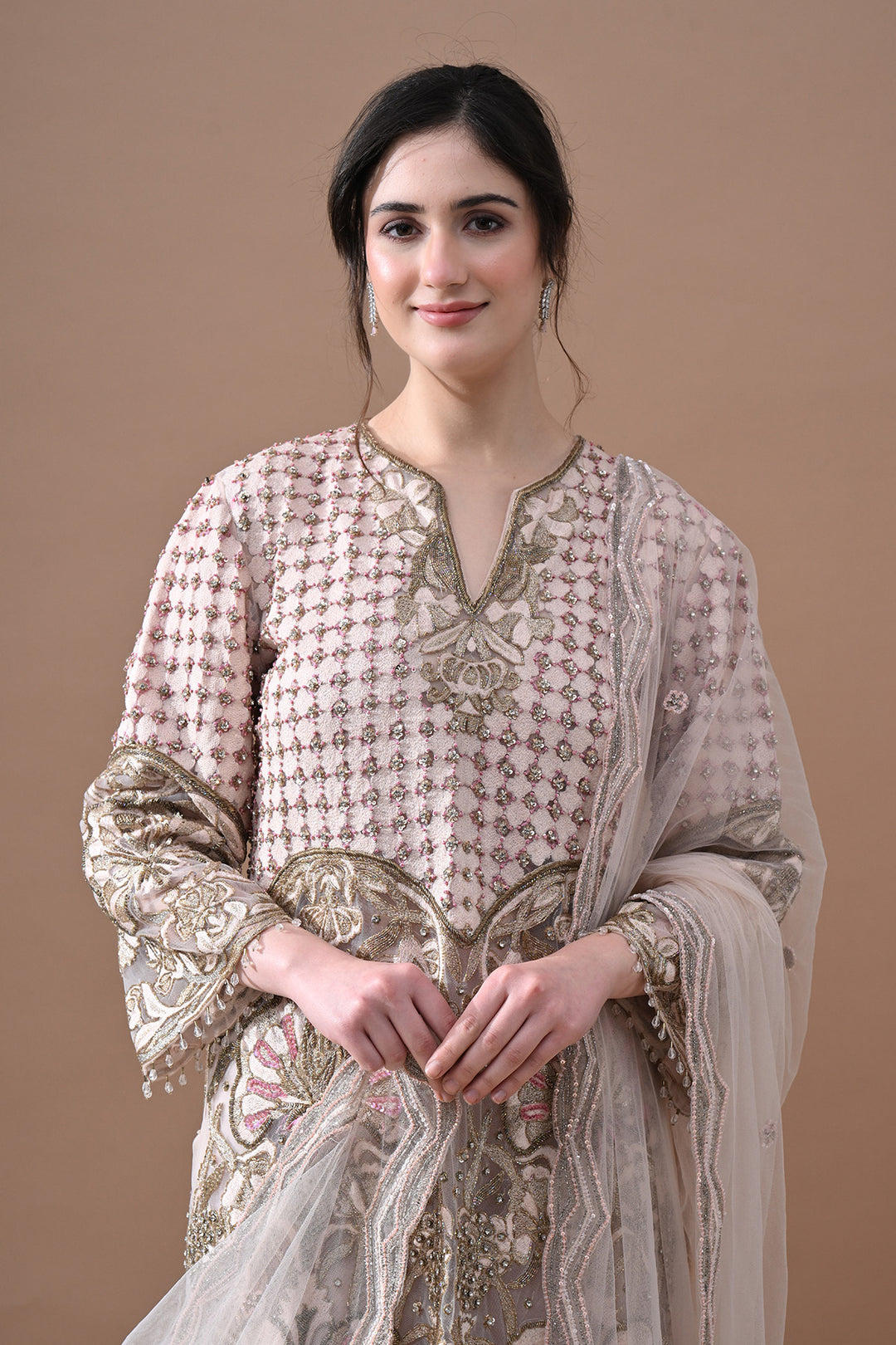 Ivory Blush Floral Suit Set