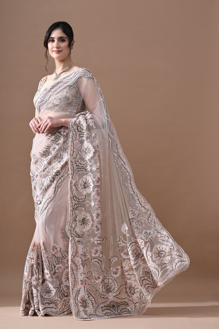 Blush Rose Embellished Saree