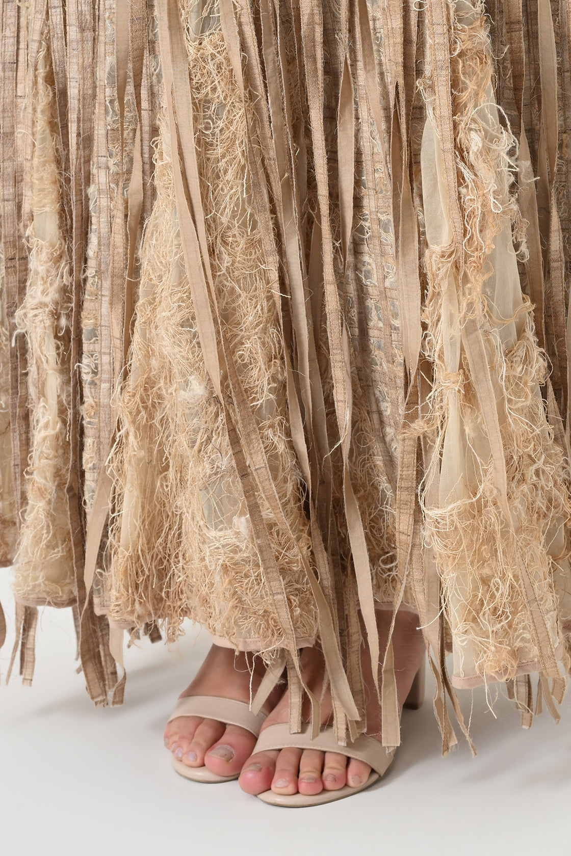 Beige Structured Dress