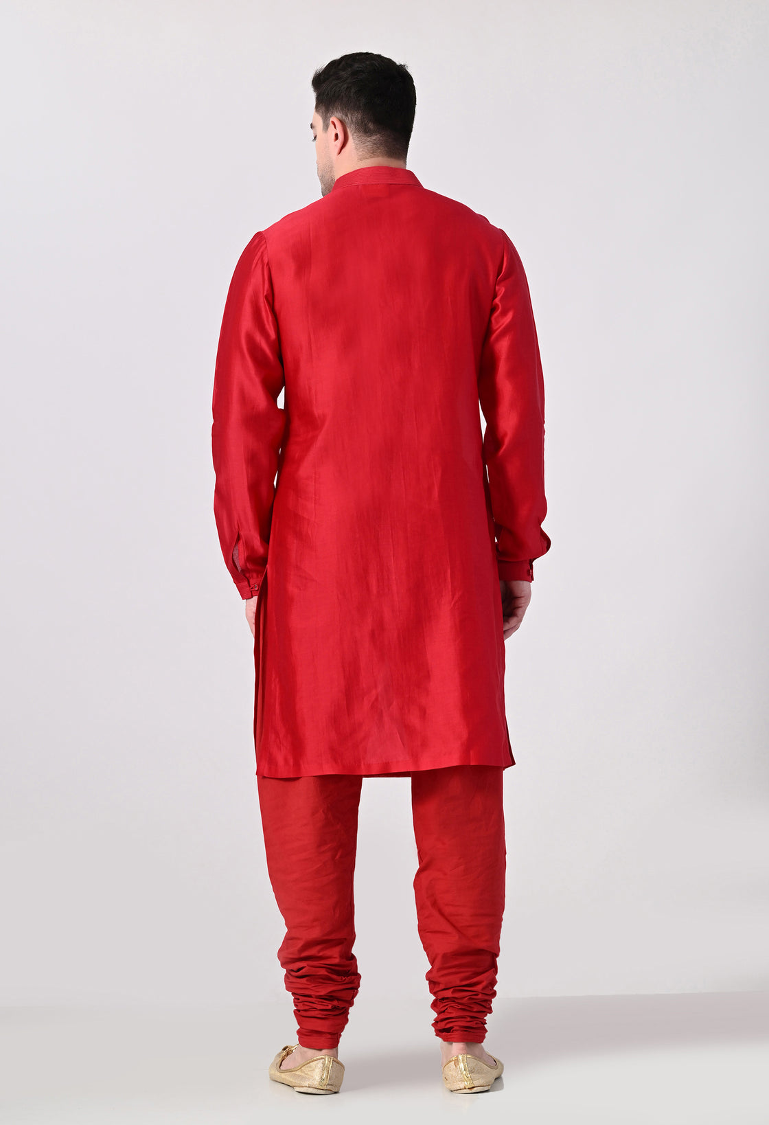 Crimson Embroidered Waistcoat Kurta Set