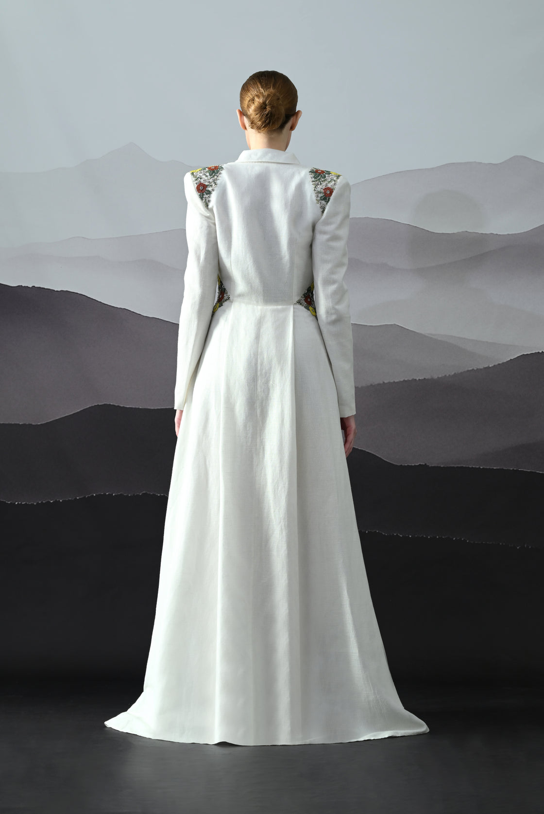 Ivory Dress Crafted with Delicate Embroidered Accents