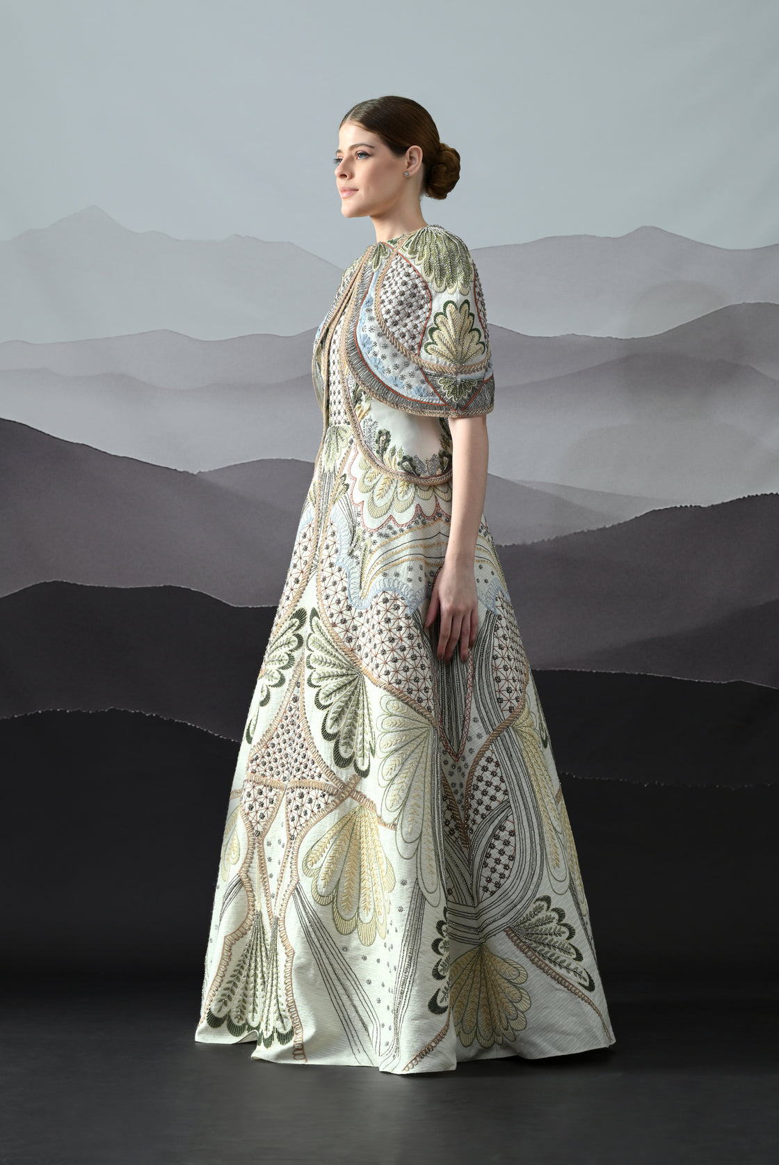 Ivory Silhouette with Artisanal Handwork and Layered Construction