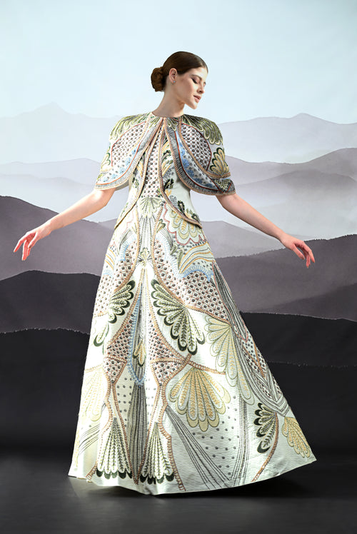 Ivory Silhouette with Artisanal Handwork and Layered Construction