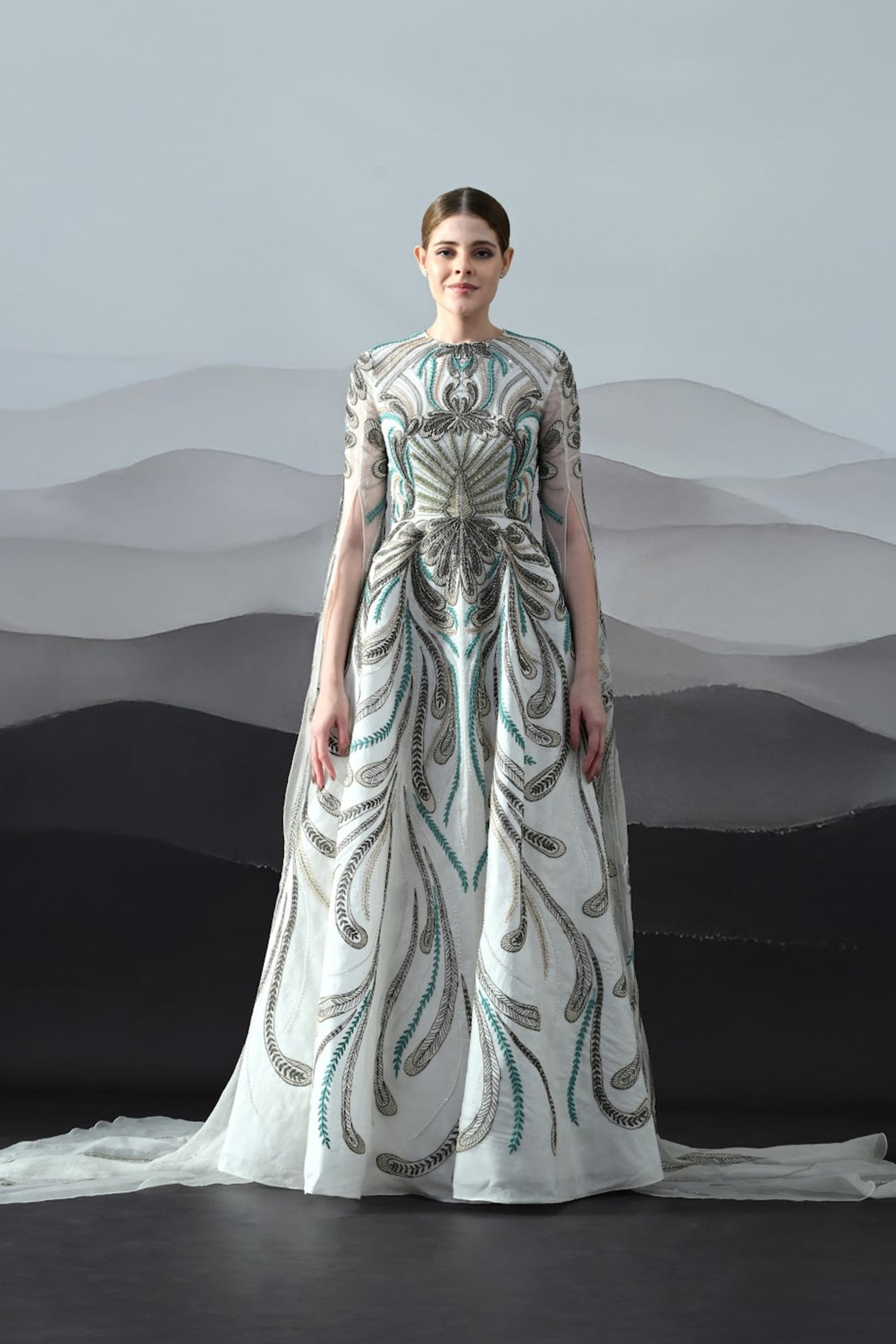 Ivory Gown Defined By Handworked Vines