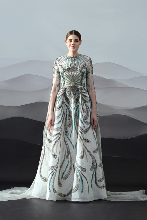 Ivory Gown Defined By Handworked Vines