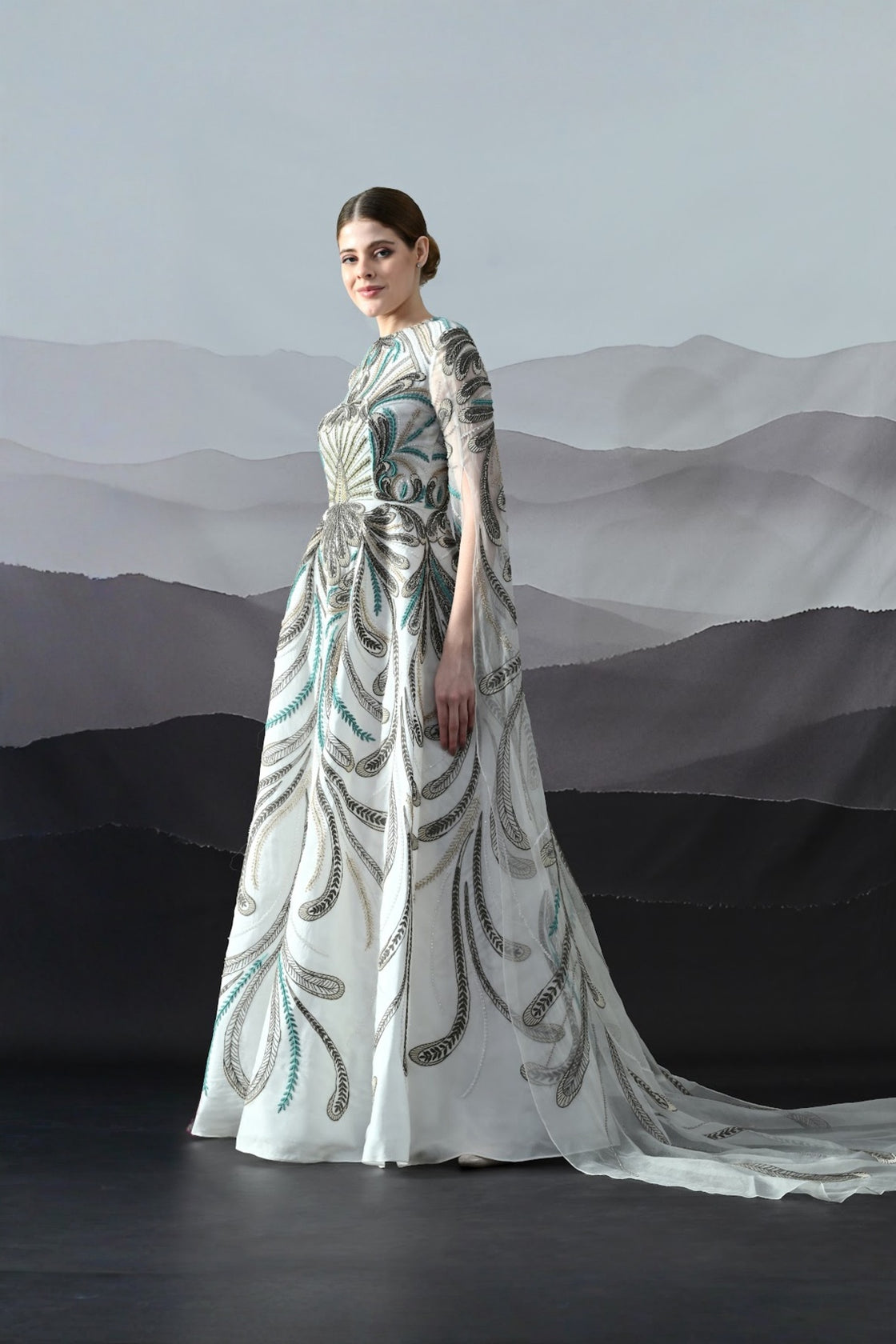 Ivory Gown Defined By Handworked Vines