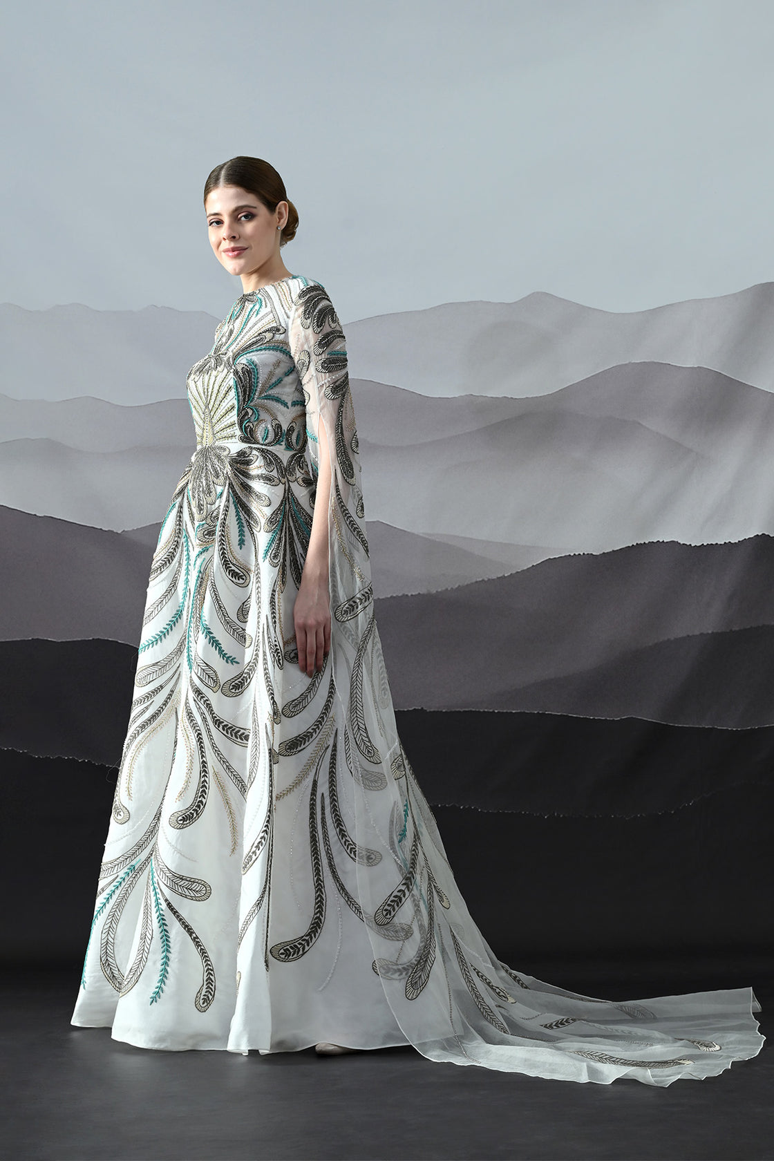 Ivory Gown Defined By Handworked Vines