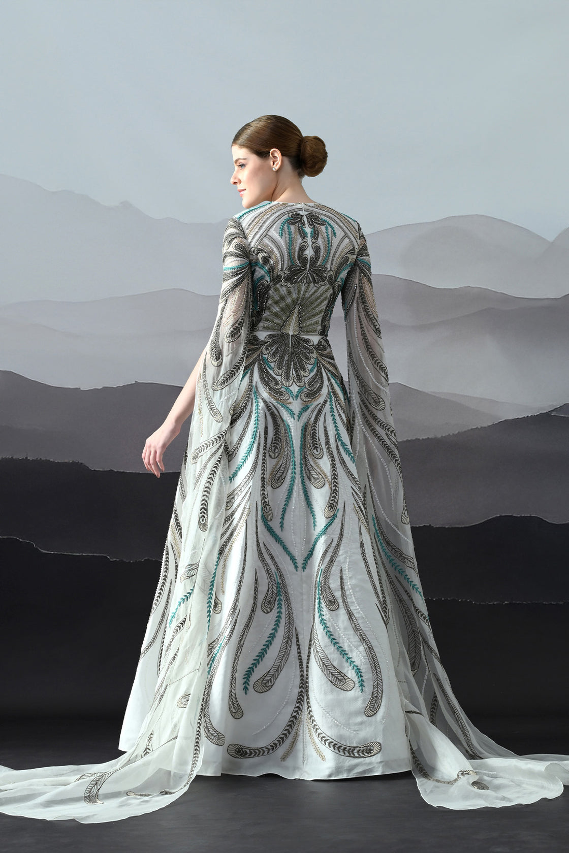 Ivory Gown Defined By Handworked Vines