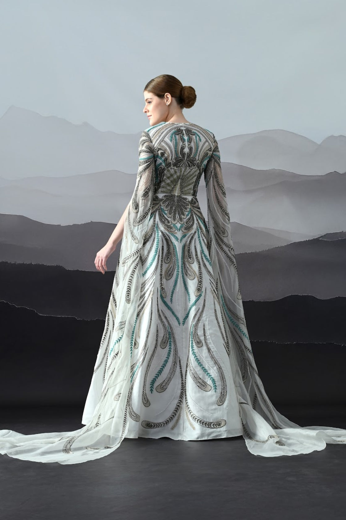Ivory Gown Defined By Handworked Vines