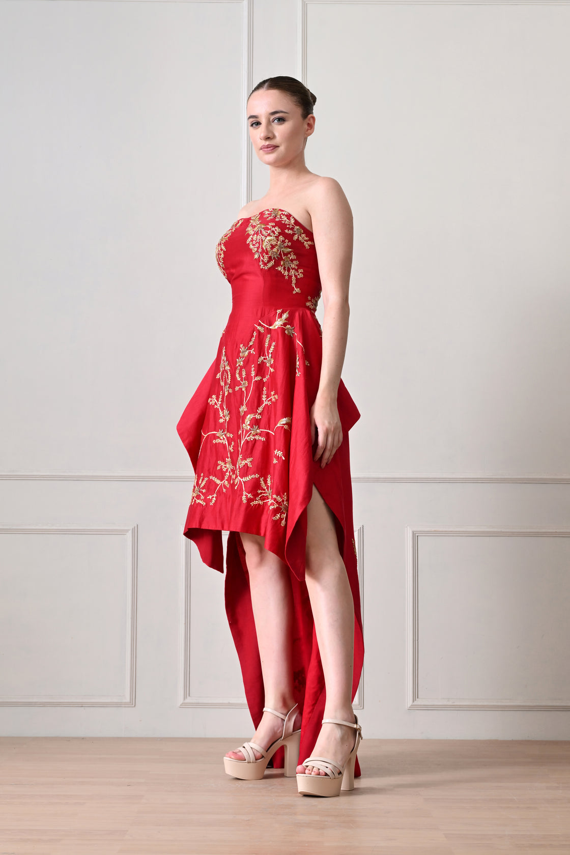 Red Muse Embroidered Dress