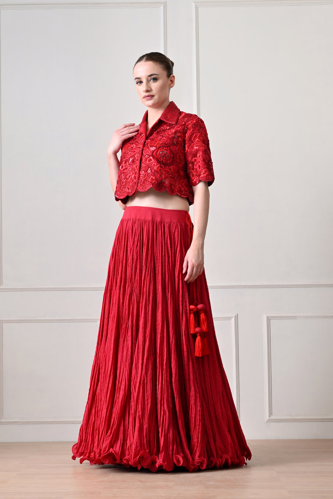 Red Solace Lehenga Set