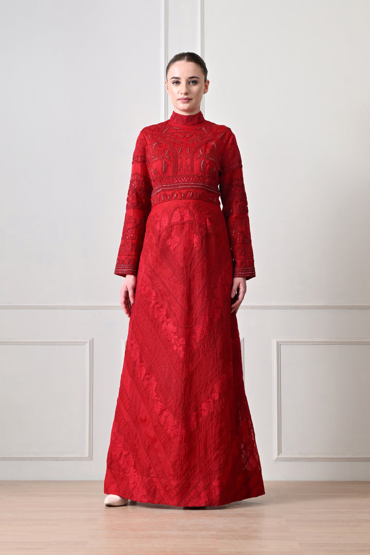 Crimson Charm Dress