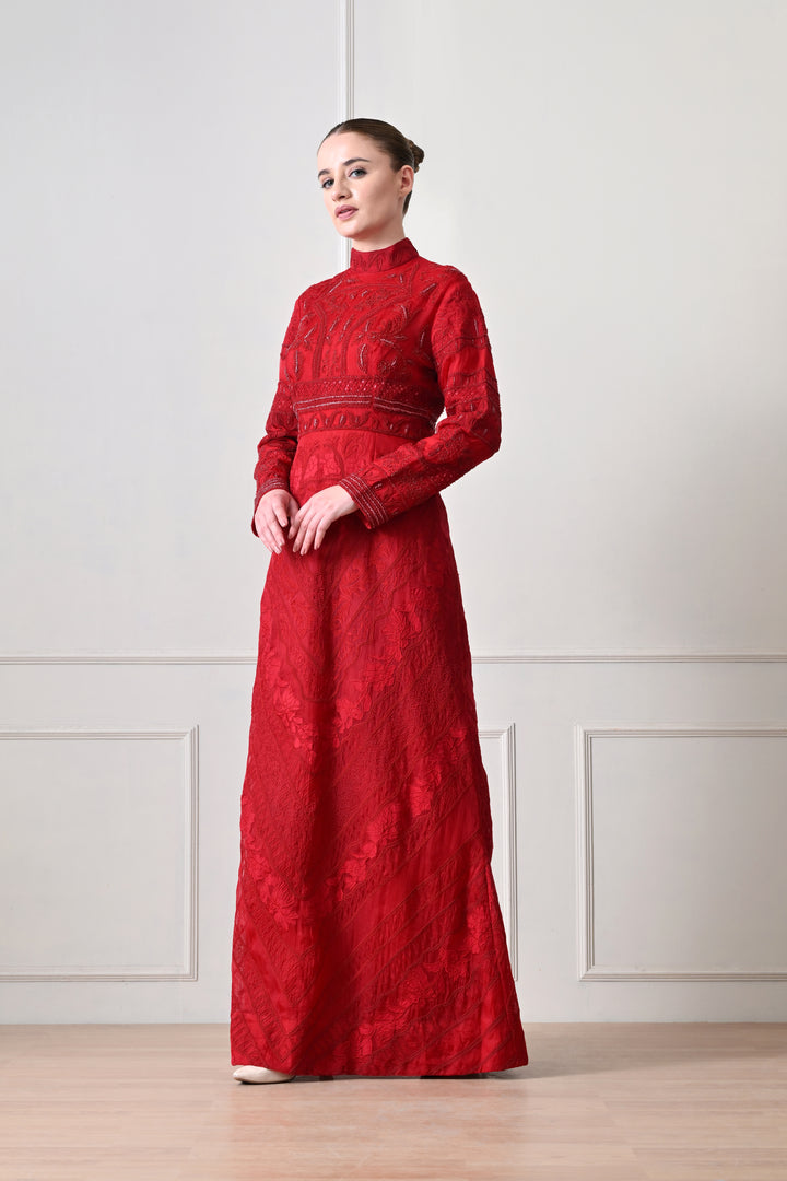 Crimson Charm Dress