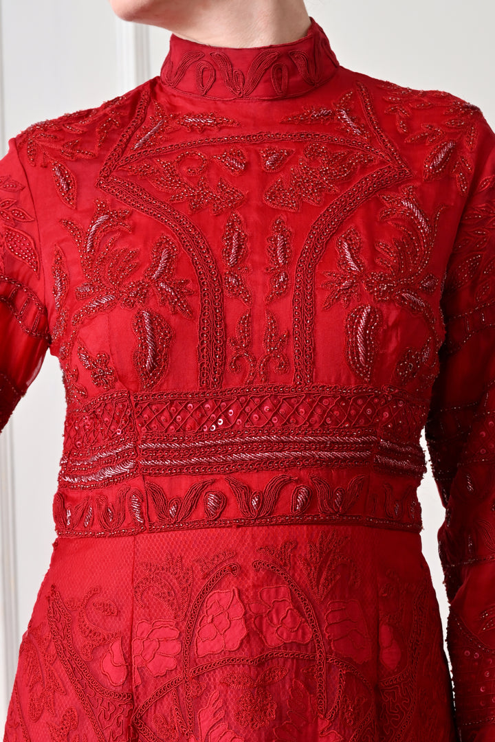 Crimson Charm Dress