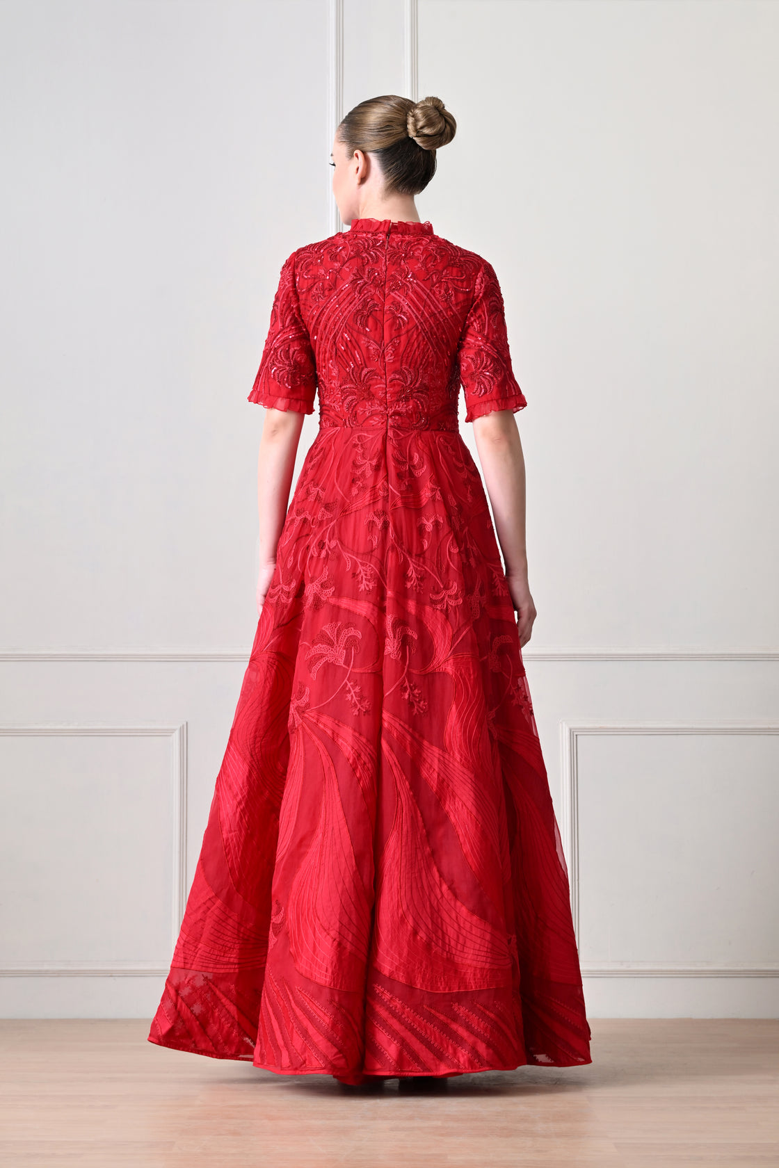 Scarlet Grace Cotton Silk Corset Gown