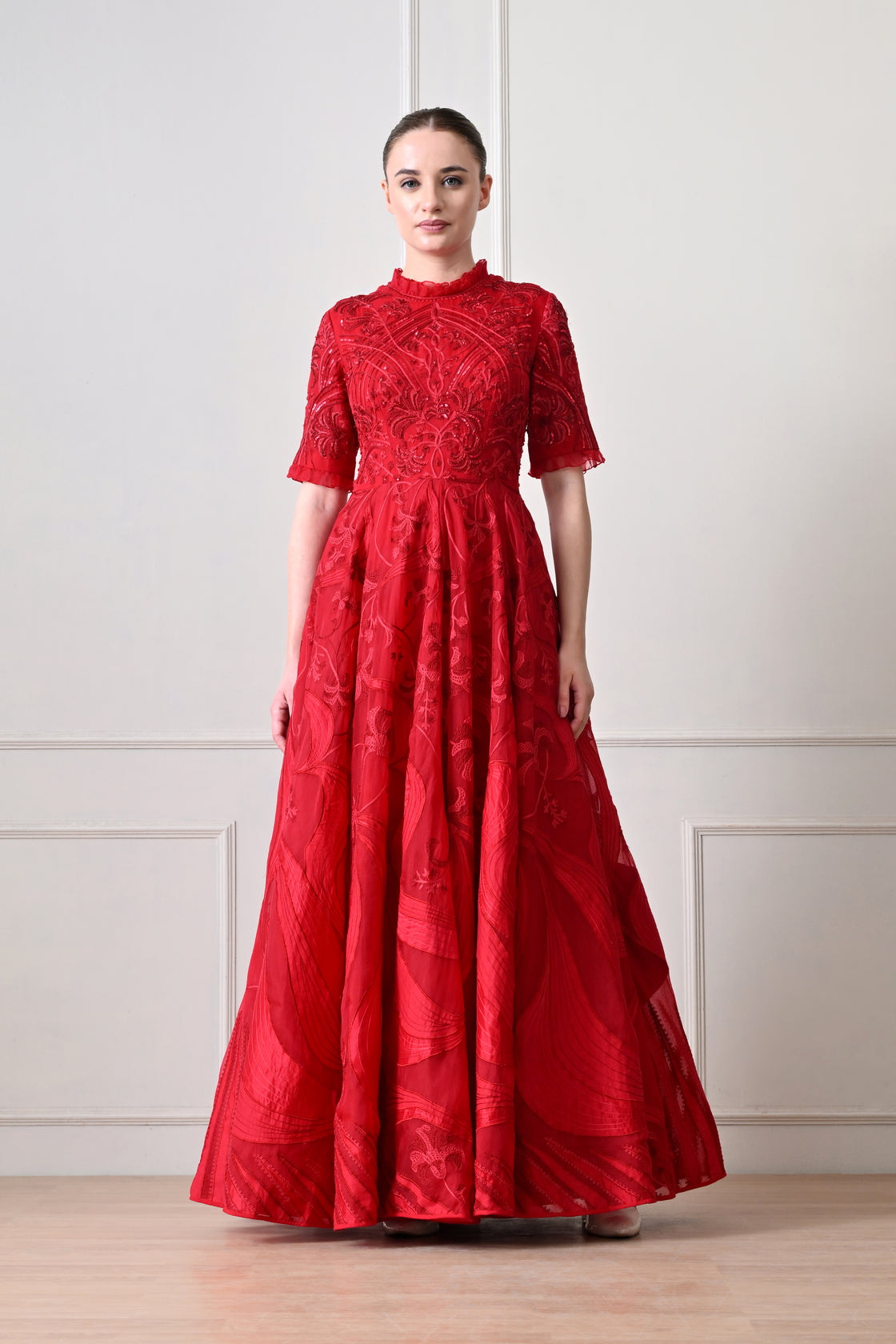 Scarlet Grace Cotton Silk Corset Gown