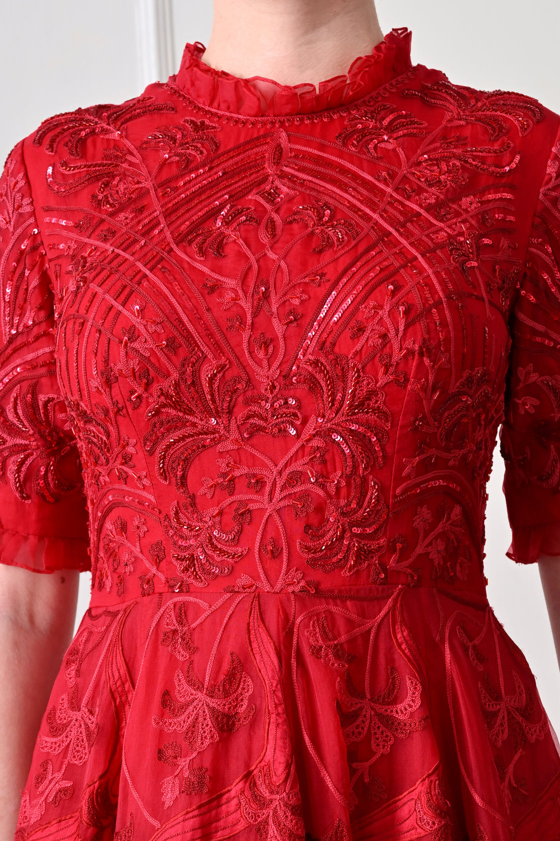 Scarlet Grace Cotton Silk Corset Gown