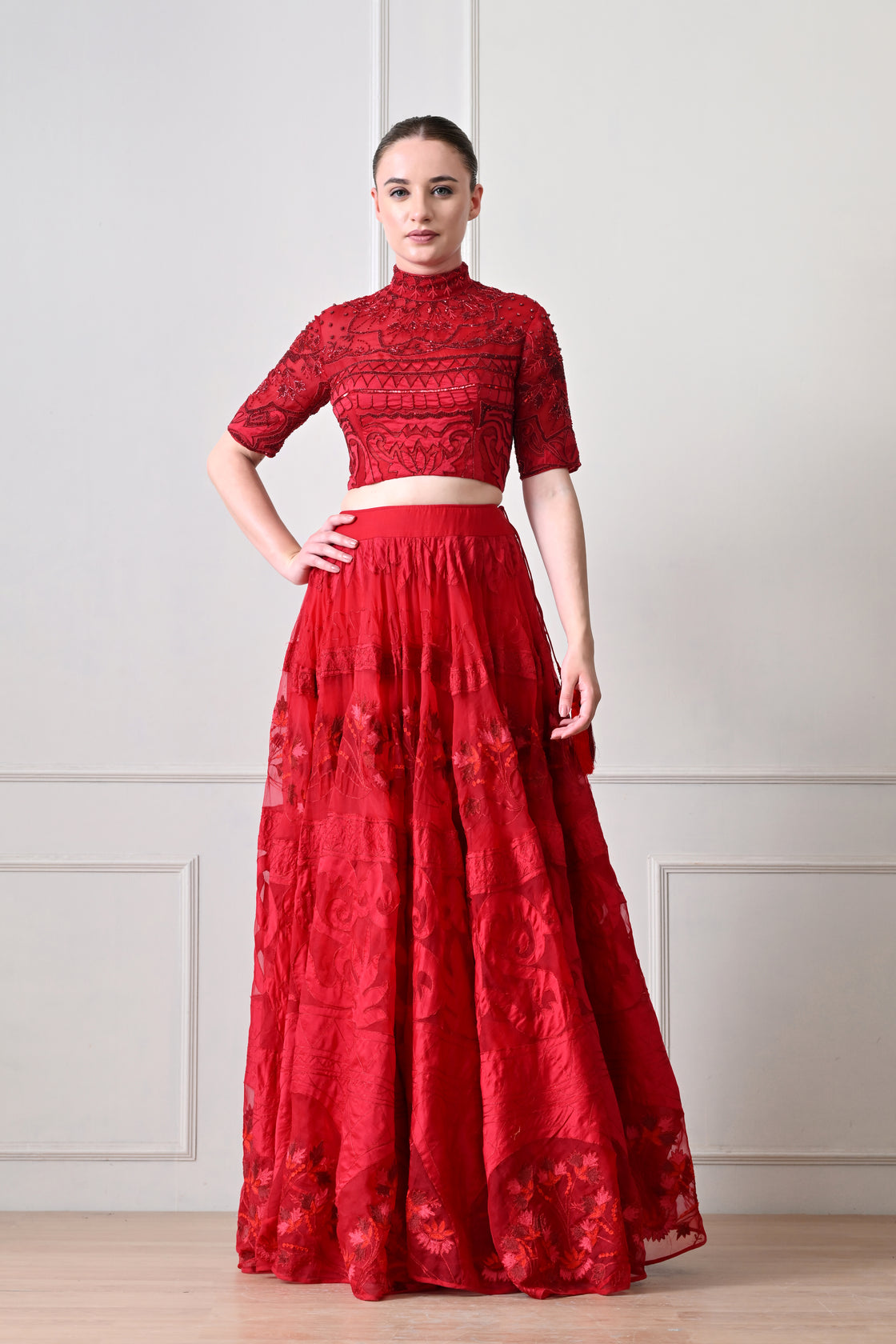 Crimson Aura Lehenga Set