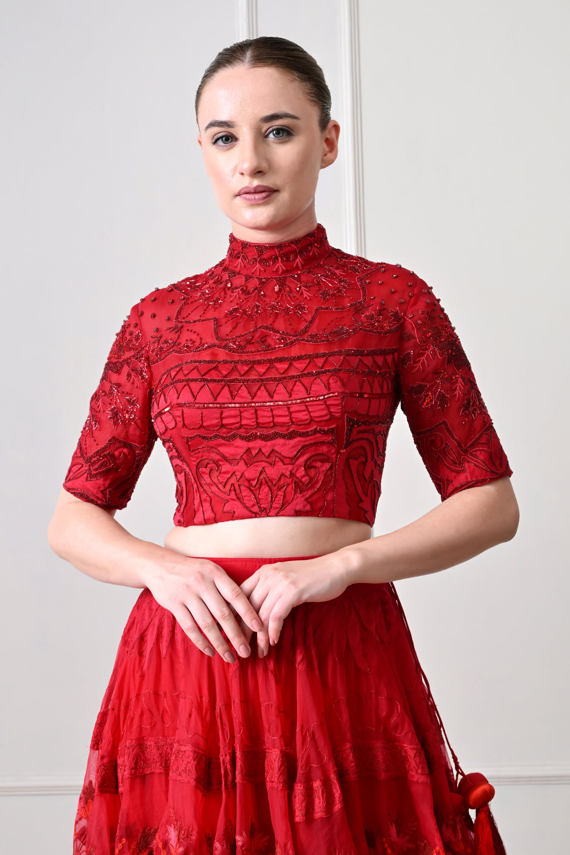 Crimson Aura Lehenga Set