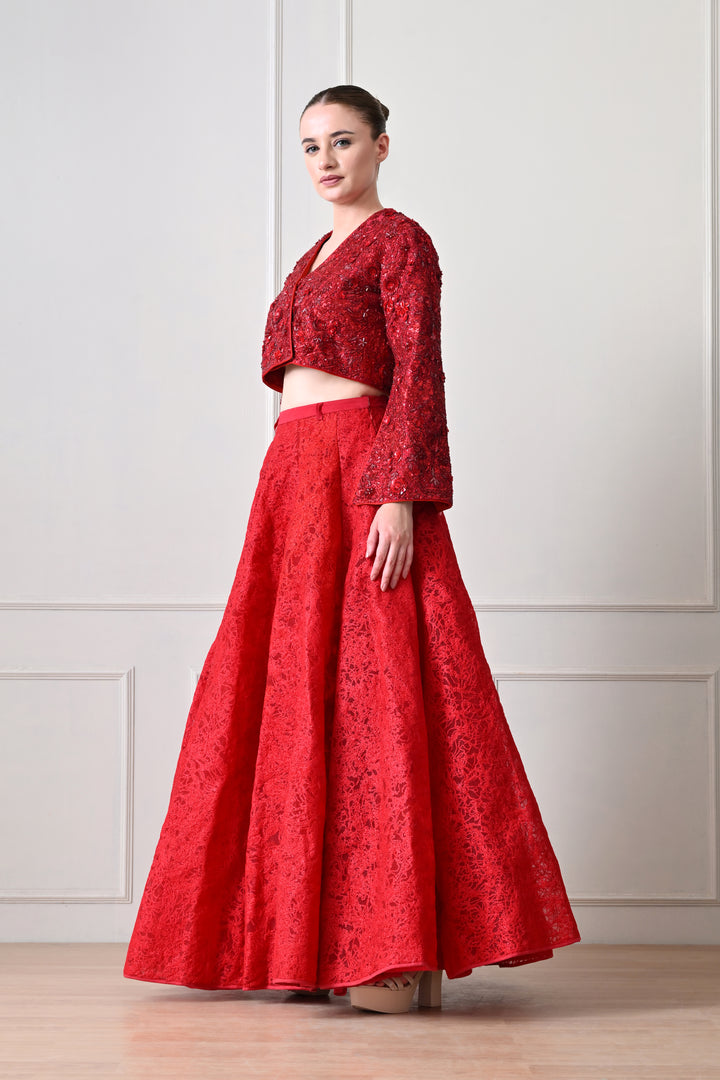 Royal Red Lehenga Set