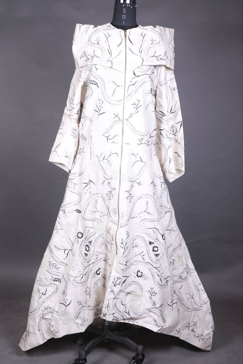 Shoulder peplum gown