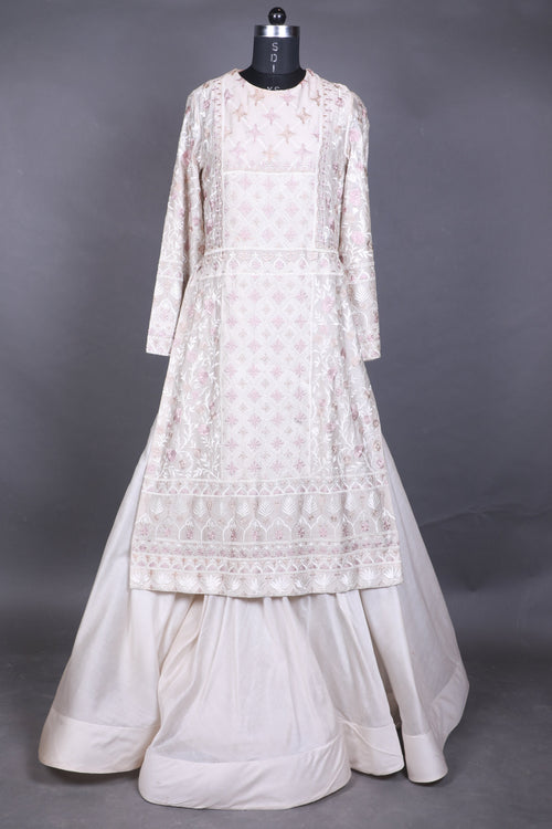 Ivory Embroidered Indo‑Western Dresses