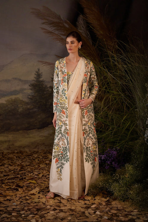 Embroidered Jacket With & Bustier