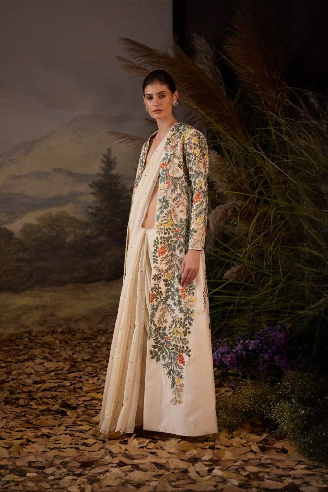 Embroidered Jacket With & Bustier