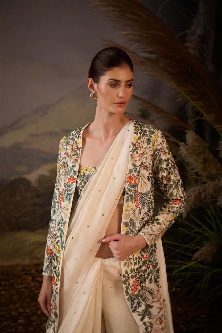 Embroidered Jacket With &amp; Bustier